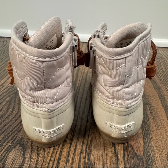 Sperry Ivory Youth Girls Saltwater Duck Boots size 7 - Picture 4 of 7